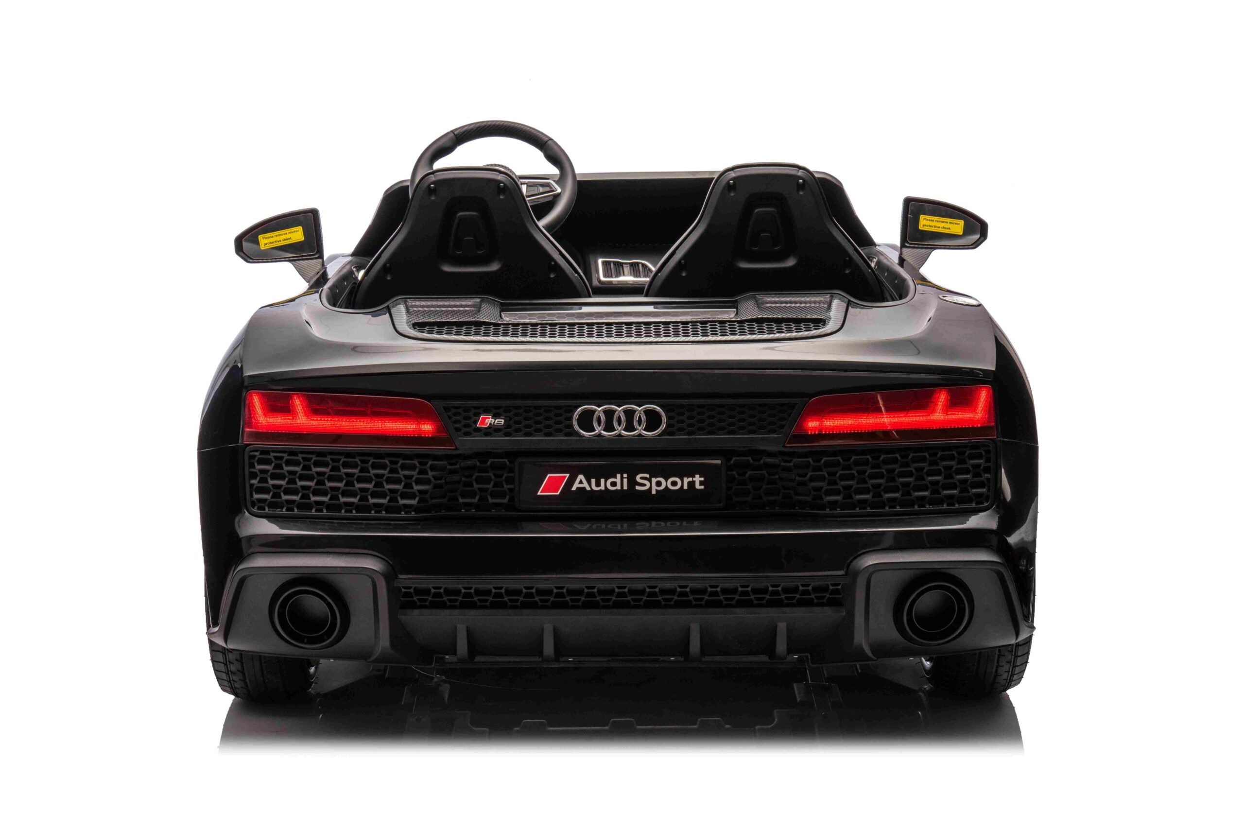 Licencirani auto na akumulator Audi R8 Spyder LIFT - dvosjed - crni