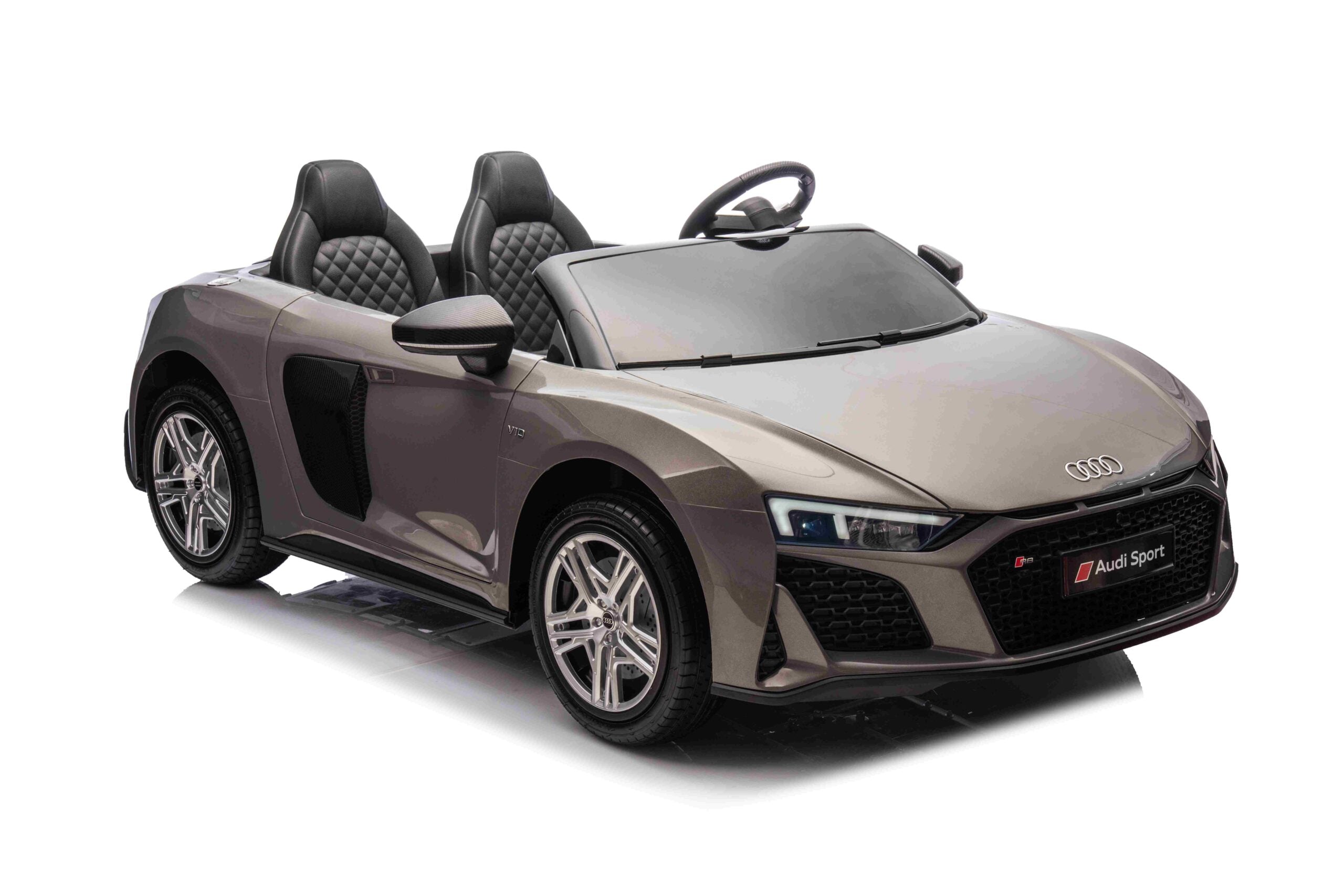 Licencirani auto na akumulator Audi R8 Spyder LIFT - dvosjed - sivi