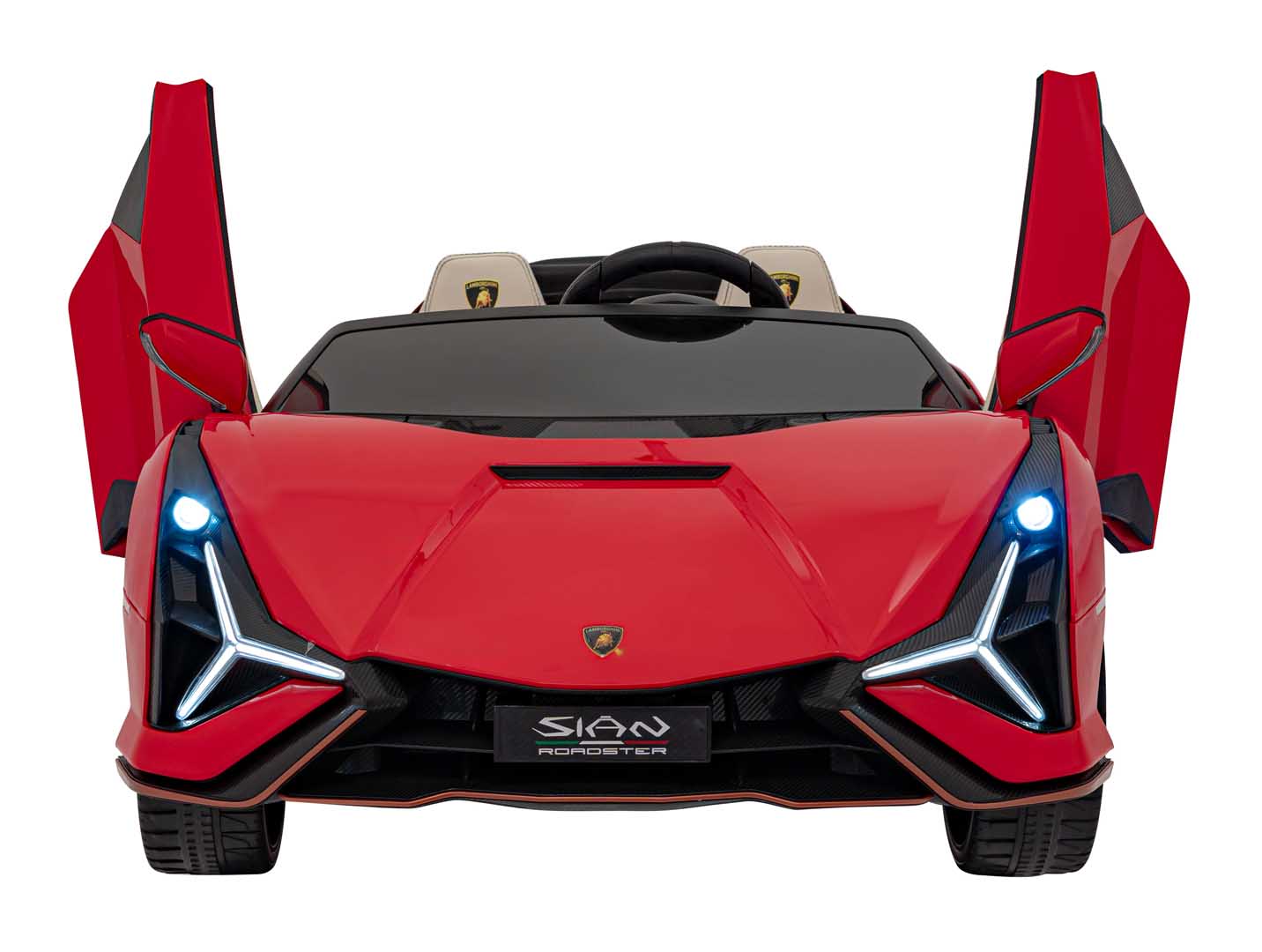 Licencirani auto na akumumulator Lamborghini SIAN 4x100W - dvosjed - crveni