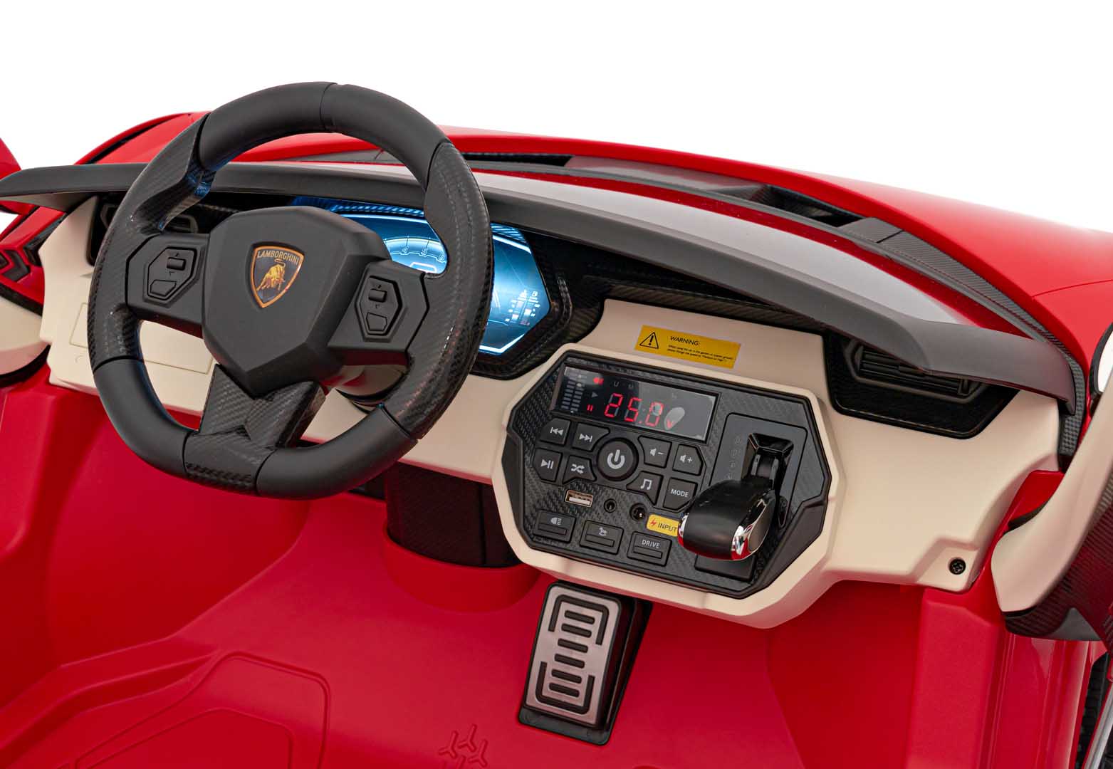 Licencirani auto na akumumulator Lamborghini SIAN 4x100W - dvosjed - crveni