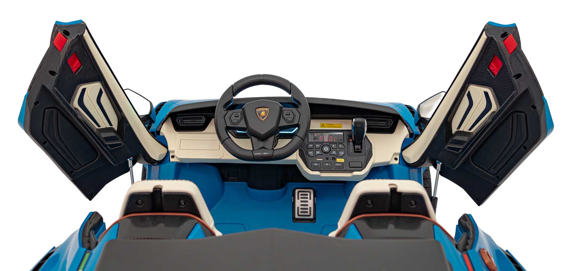 Licencirani auto na akumumulator Lamborghini SIAN 4x100W - dvosjed - plavi