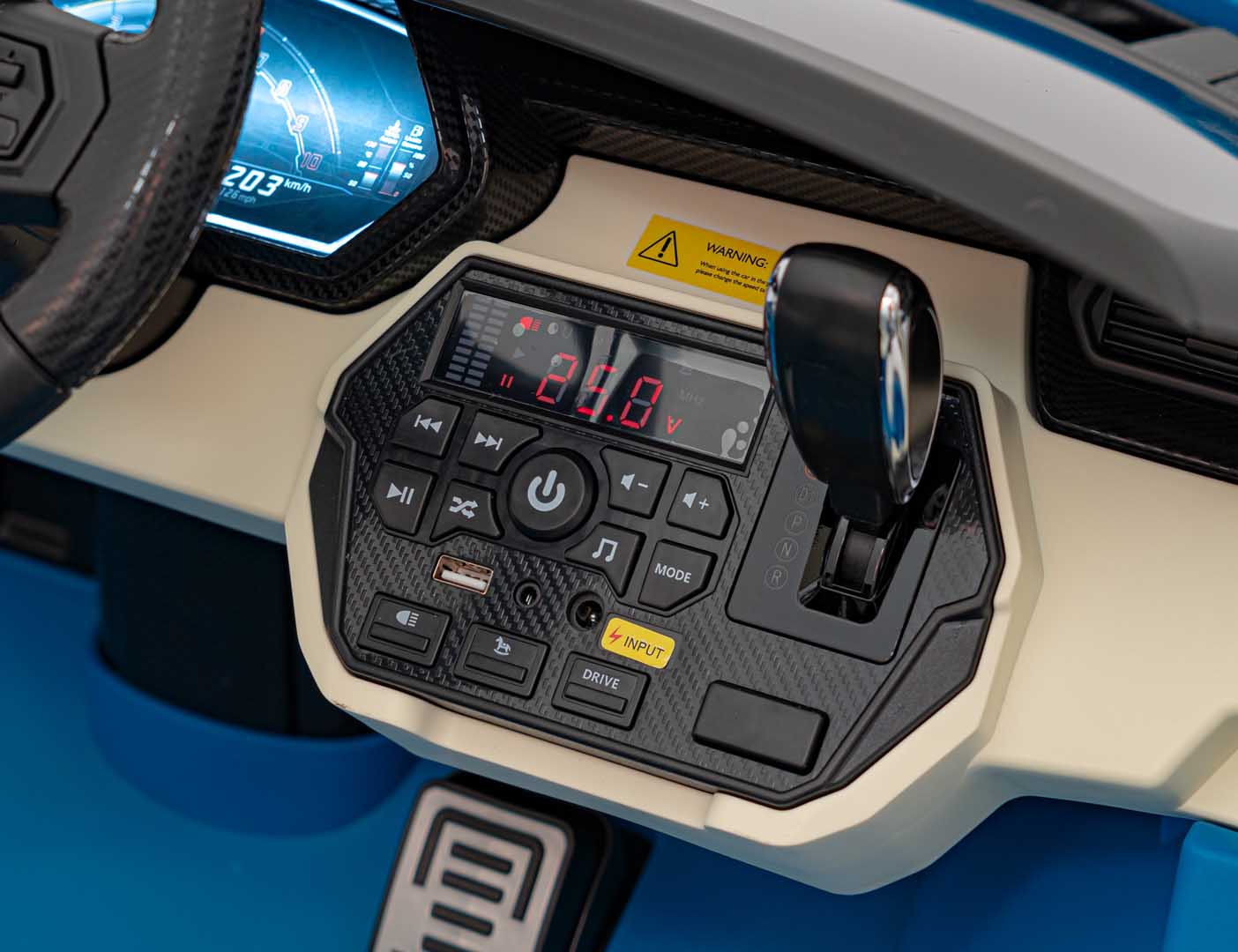 Licencirani auto na akumumulator Lamborghini SIAN 4x100W - dvosjed - plavi