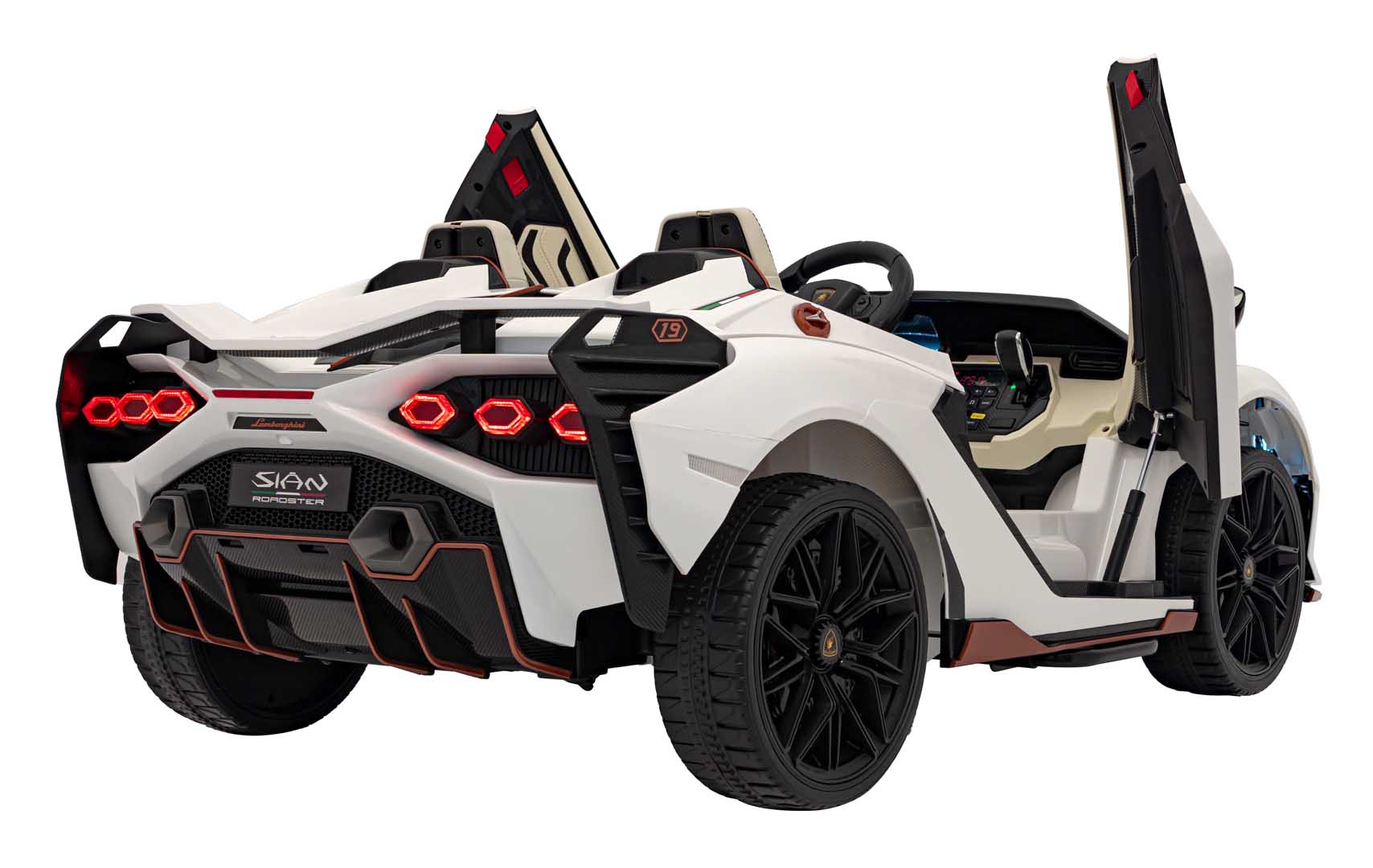 Licencirani auto na akumumulator Lamborghini SIAN 4x100W - dvosjed - bijeli