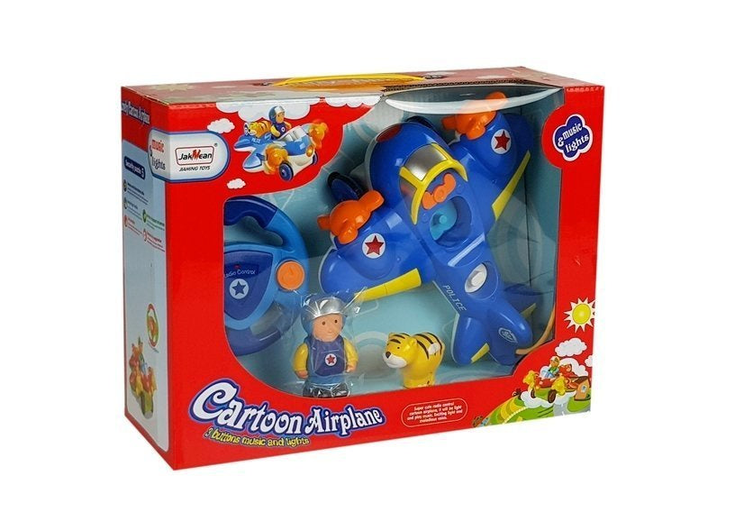 Baby R/C Airplane with Remote Control Steering Wheel Blue