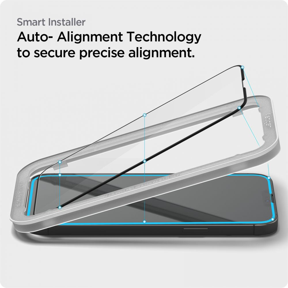 SPIGEN ALM GLASS FC KALJENO STAKLO 2-KOM PAKET ZA iPHONE 13 PRO MAX/ iPHONE 14 PLUS -CRNO