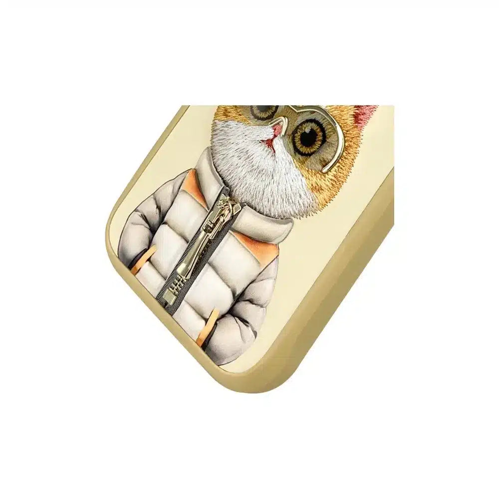 NIMMY COOL & CUTE 2.0 maskica s motivom mačke za iPhone 16 Pro Max - khaki