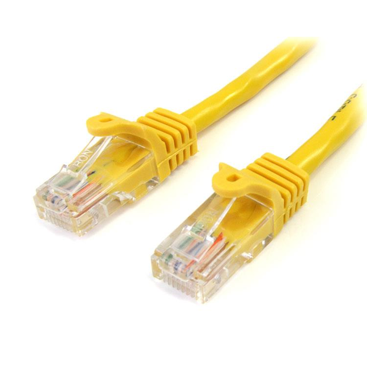 StarTech.com 45PAT1MYL kabel za umrežavanje Žuto 1 m Cat5e U/UTP (UTP)
