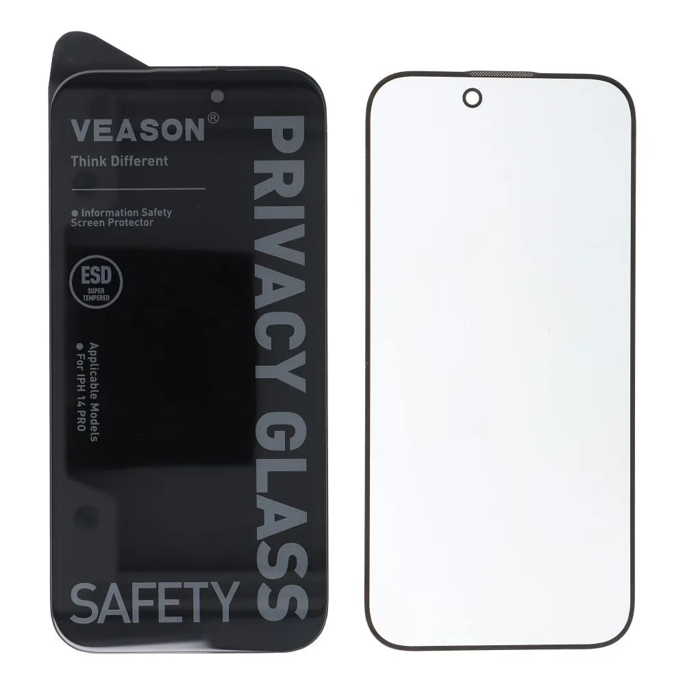 Kaljeno staklo 6D Pro Veason Privacy Glass – za iPhone 14 Pro crno