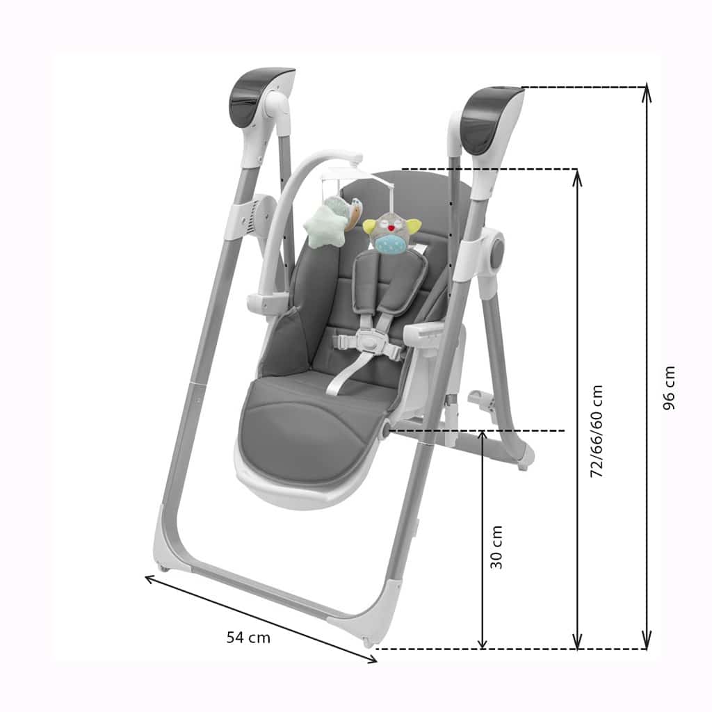Smart hranilica-ljuljačka 2u1 grey