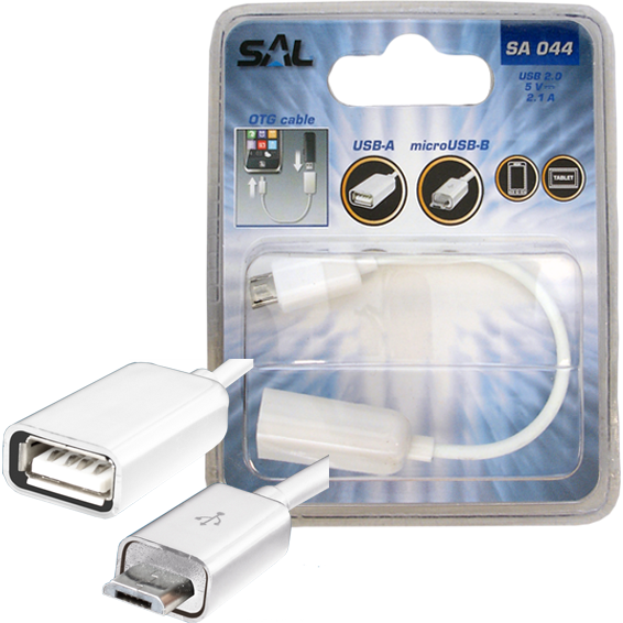 SAL USB micro OTG kabel, dužina 16 cm, USB 2.0 - SA 044