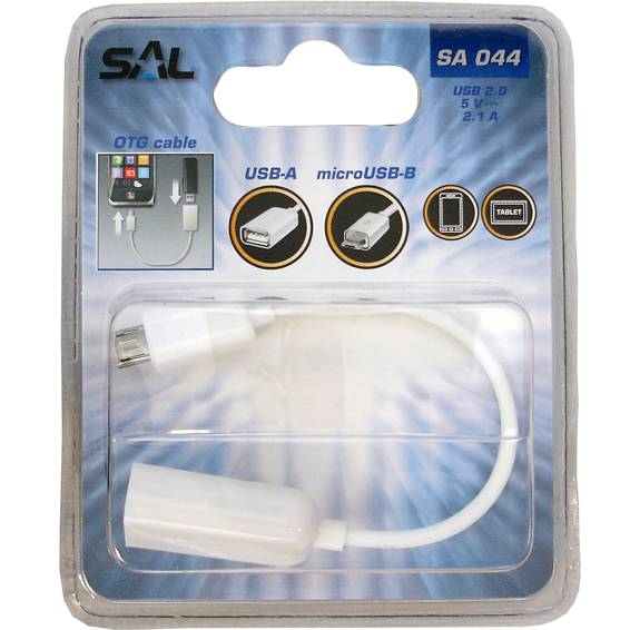 SAL USB micro OTG kabel, dužina 16 cm, USB 2.0 - SA 044