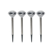 Solarna vrtna LED lampa, metalna, set 4 komada, 200 mAh