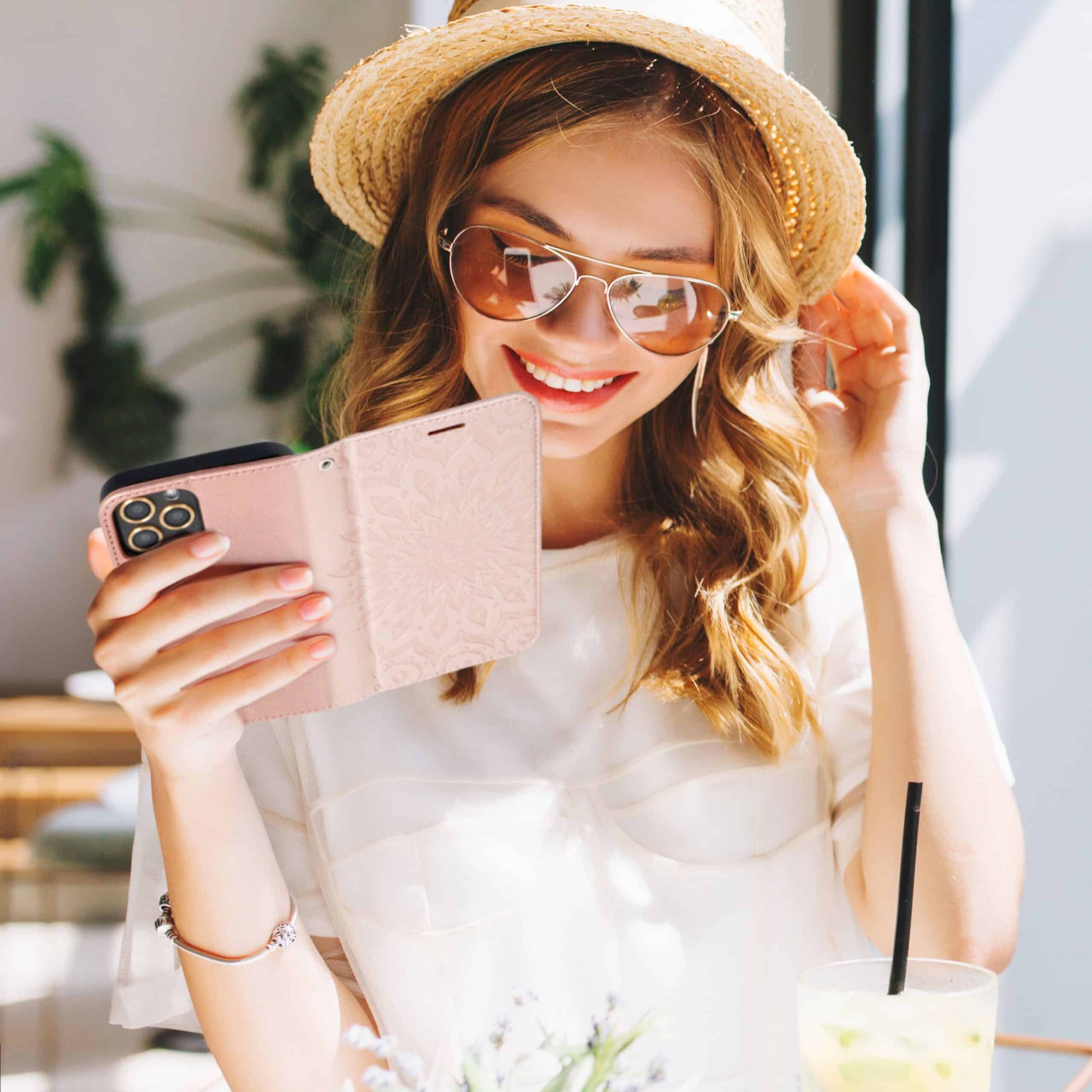 Forcell MEZZO Book case za IPHONE 14 Plus mandala rose gold