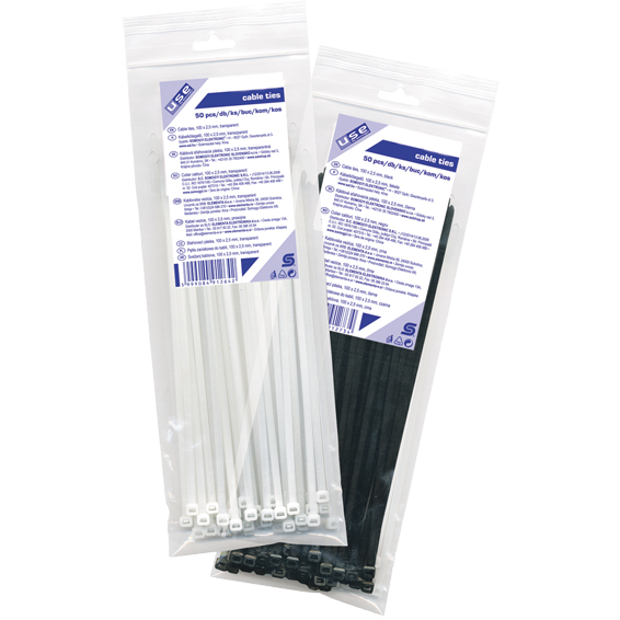 USE Plastične vezice 3,5mm x 200mm, pakiranje 50 kom. crne - CT 200/3,5B