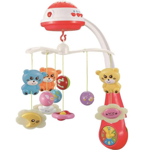 Baby Mix vrtuljak s projektorom – Red