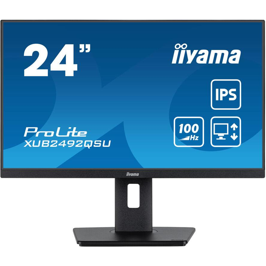 iiyama ProLite XUB2492QSU-B1 računalni monitor 60,5 cm (23.8") 2560 x 1440 pikseli Wide Quad HD LED Crno