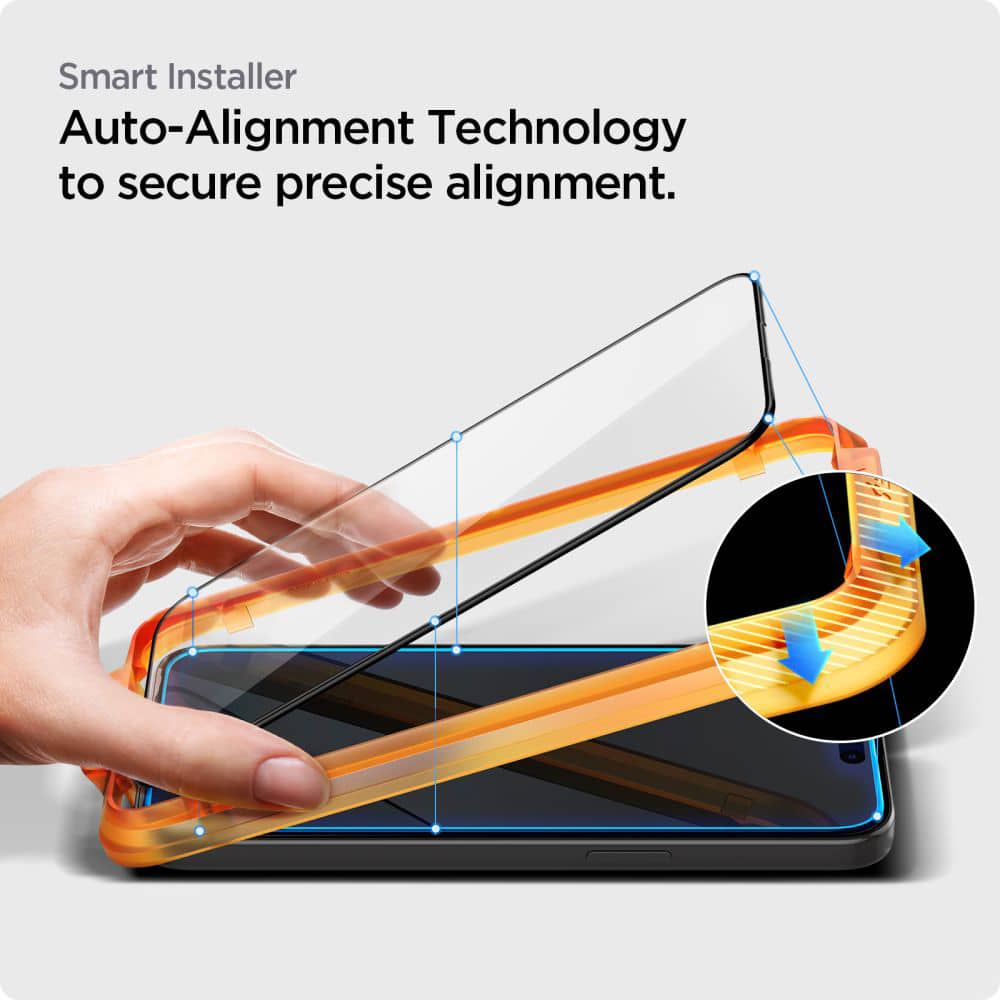 Spigen – Glas.tR Align Master (2 kom) za iPhone 15 Pro – crno