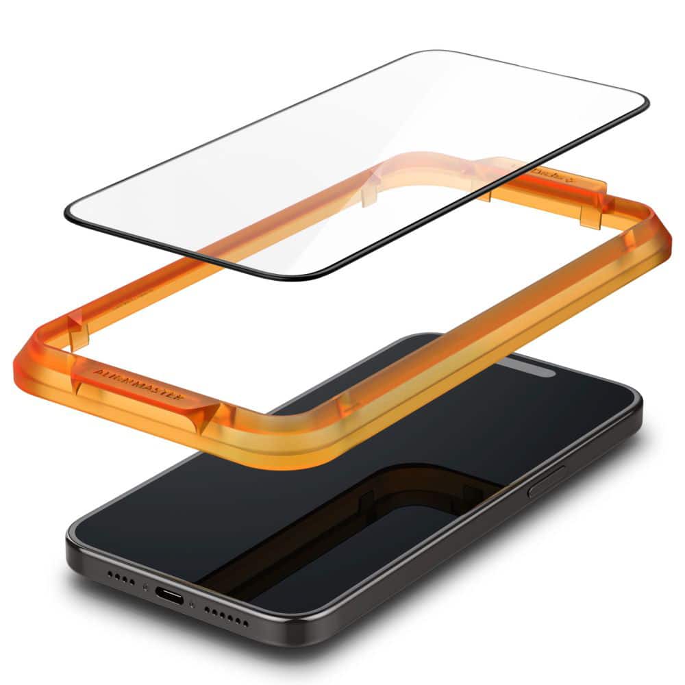 Spigen – Glas.tR Align Master (2 kom) za iPhone 15 Pro – crno
