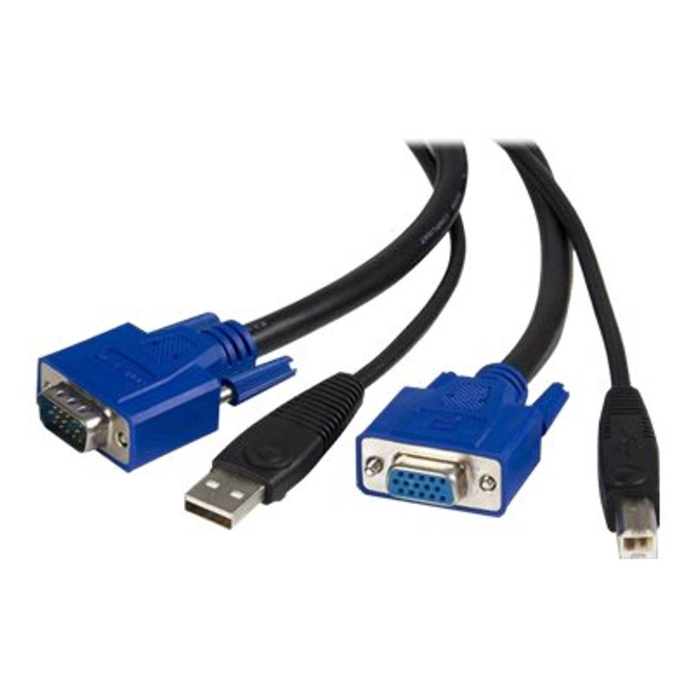 StarTech.com SVUSB2N1_6 KVM kabel Crno 1,8 m