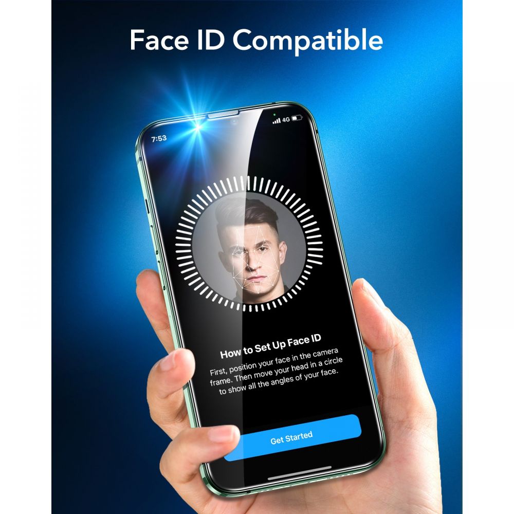 ESR ARMORITE KALJENO STAKLO 2-KOM PAKET ZA iPHONE 13 PRO MAX / 14 PLUS CRNO