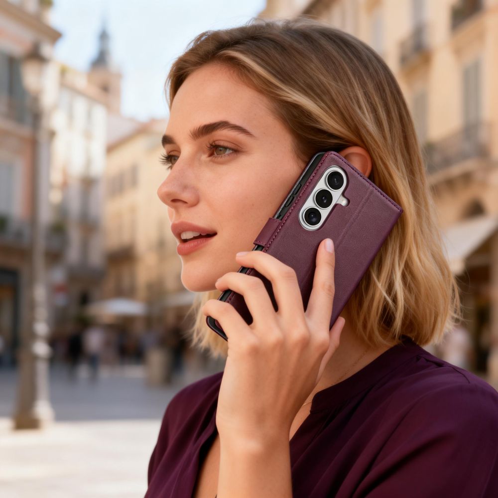 TECH-PROTECT WALLET PREKLOPNA FUTROLA ZA SAMSUNG GALAXY A57 5G - mulberry