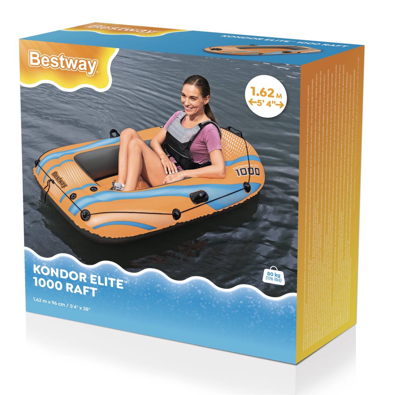 KONDOR ELITE 1000 čamac na napuhavanje, 162 cm x 96 cm BESTWAY