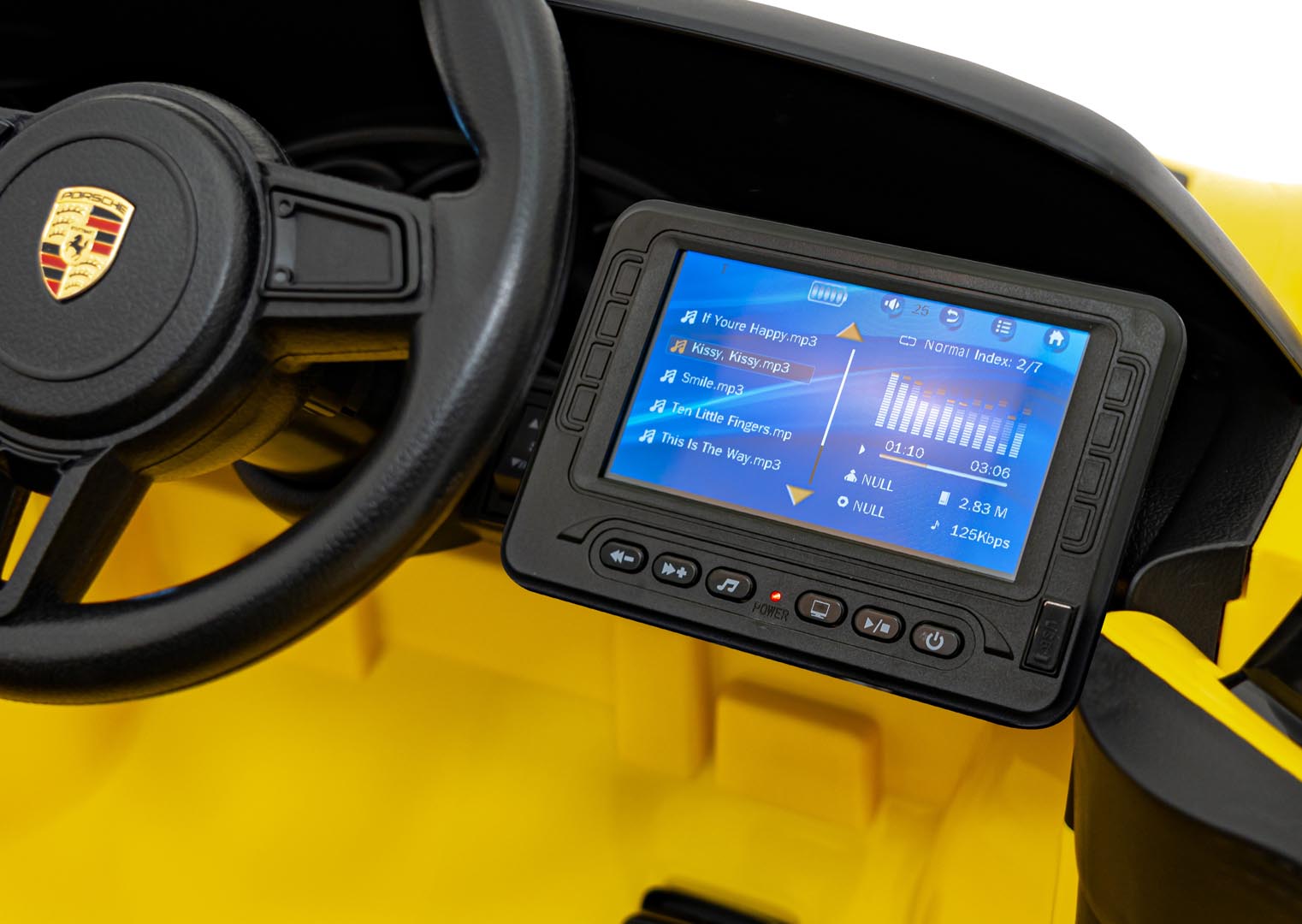 Licencirani auto na akumulator Porsche 718 MP4 - žuti