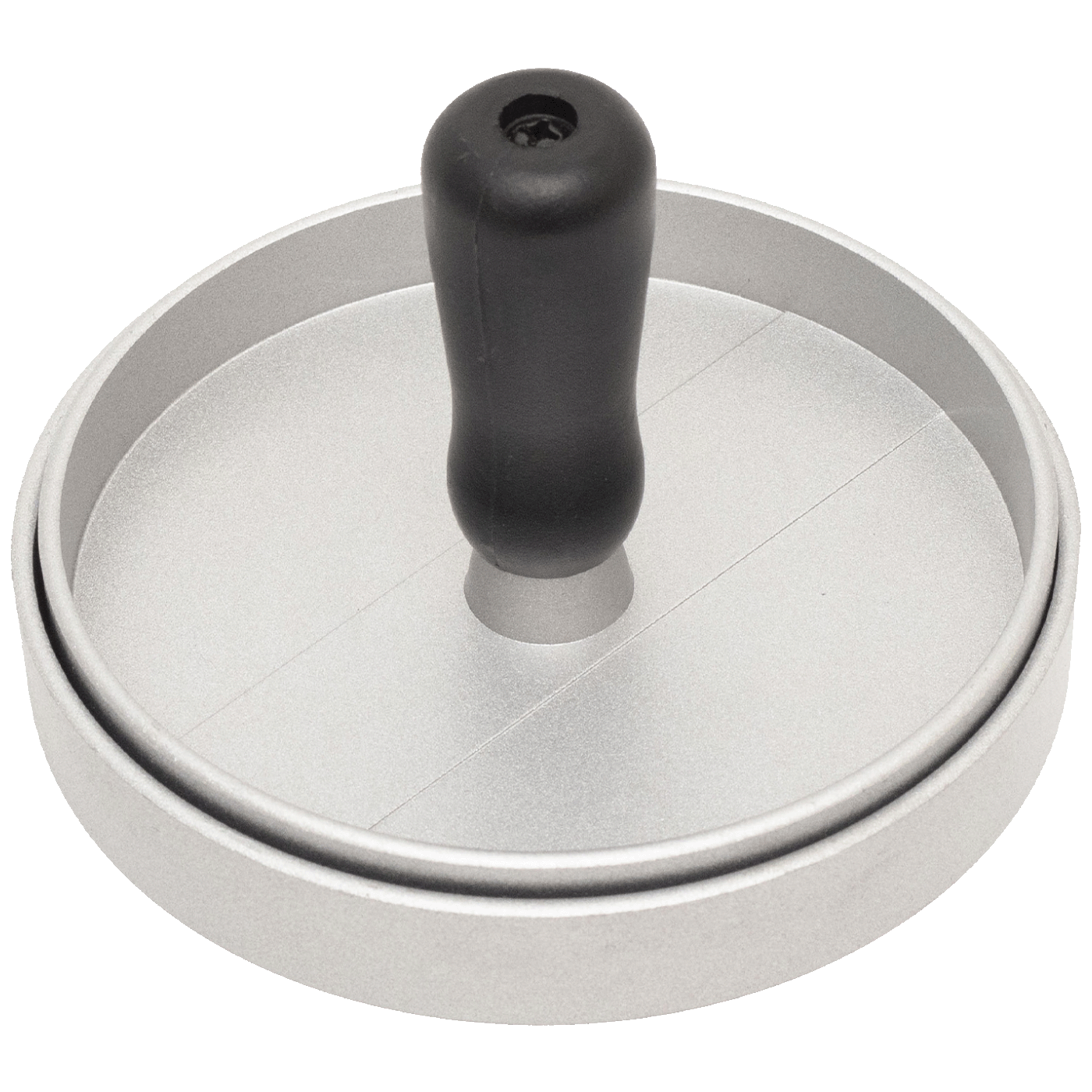 home Preša za hamburgere, rebrasti aluminij, promjer 115 mm - GRT06