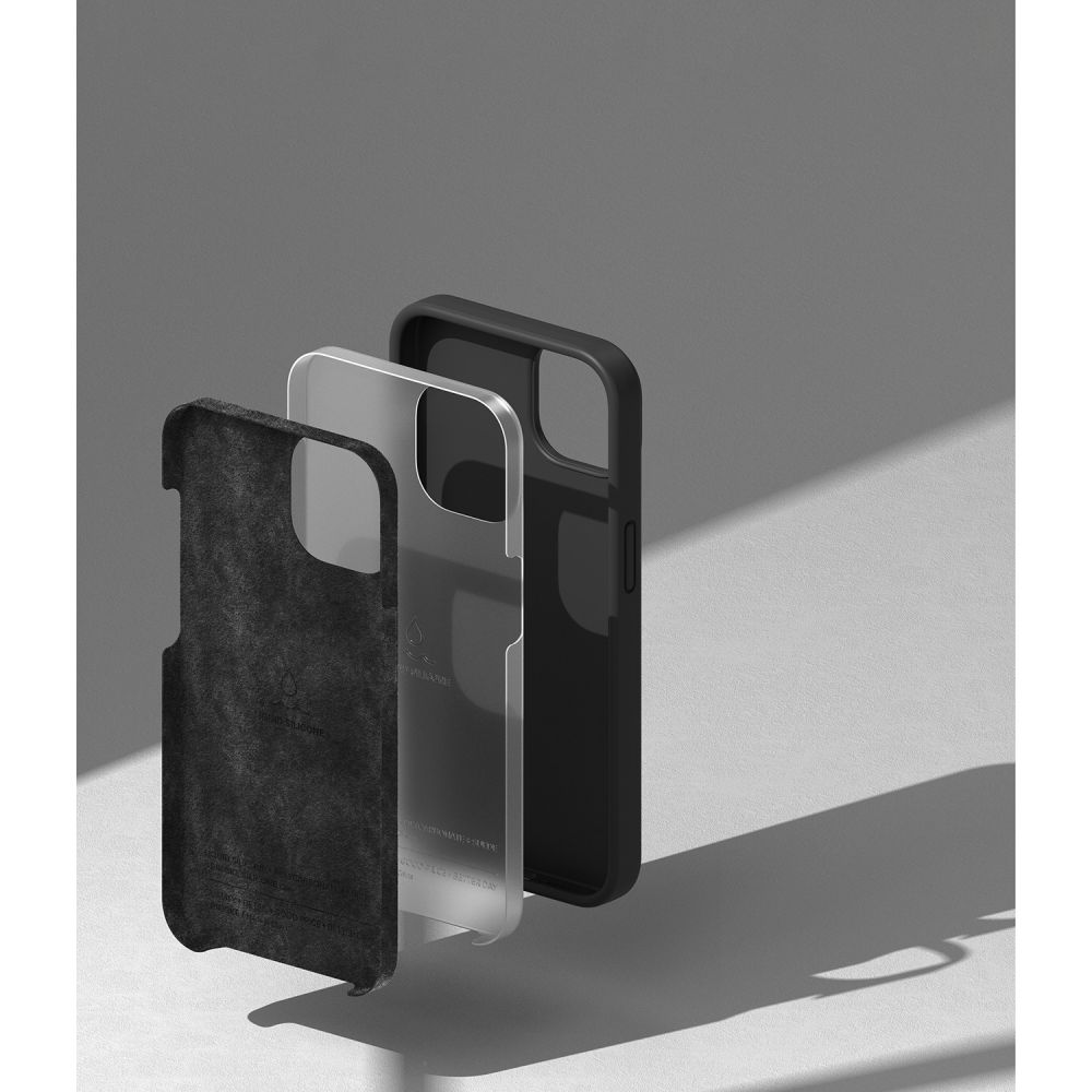 RINGKE SILICONE MASKA ZA IPHONE 14 PLUS / 15 PLUS CRNA
