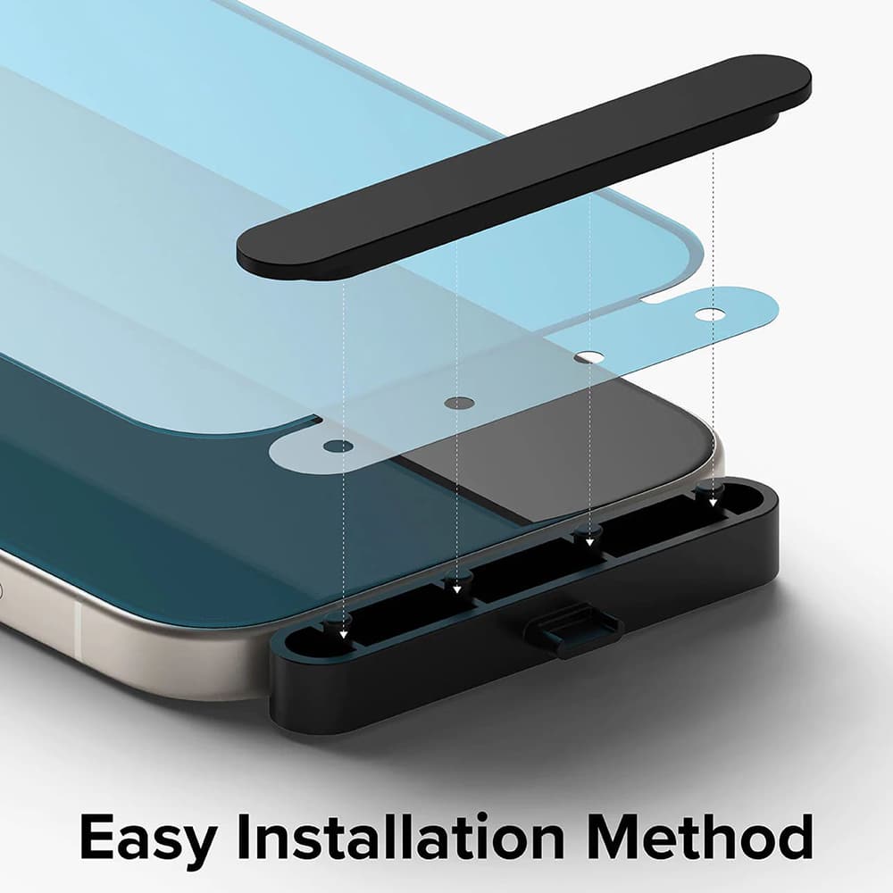 Ringke Cover Display ID Glass kaljeno staklo za iPhone 16 / iPhone 15 -Privacy