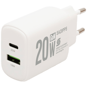 home Punjač kučni, brzi, 1 x USB-A, 1 x USB-C, 20W, GaN - SA20PPS