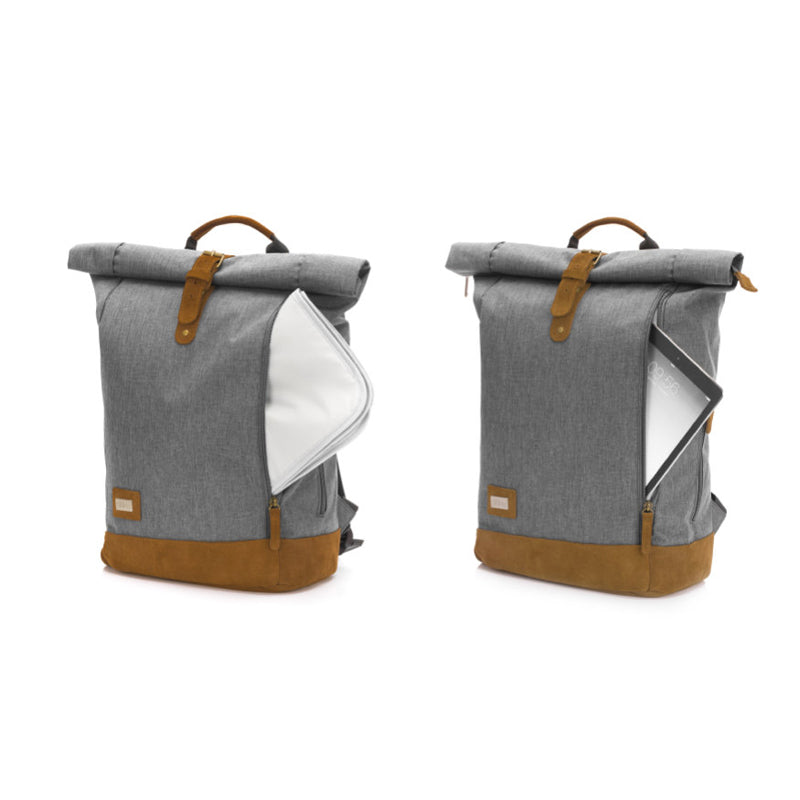 Fillikid torba/ruksak za mamu Rolltop Berlin, crna melange