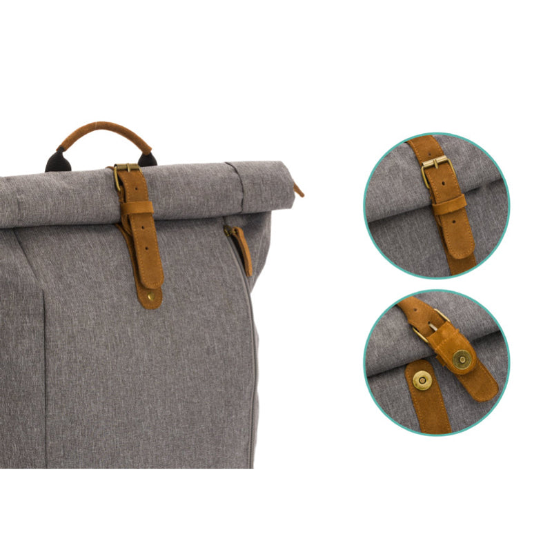 Fillikid torba/ruksak za mamu Rolltop Berlin, crna melange