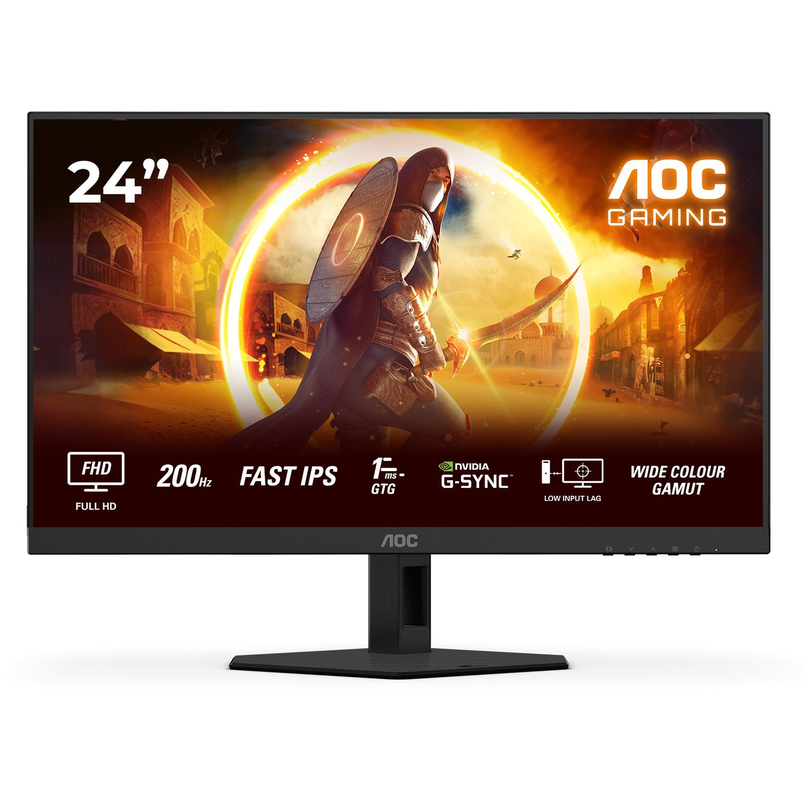 AOC G4 24G4HRE računalni monitor 60,5 cm (23.8") 1920 x 1080 pikseli Full HD LED Crno, Crveno