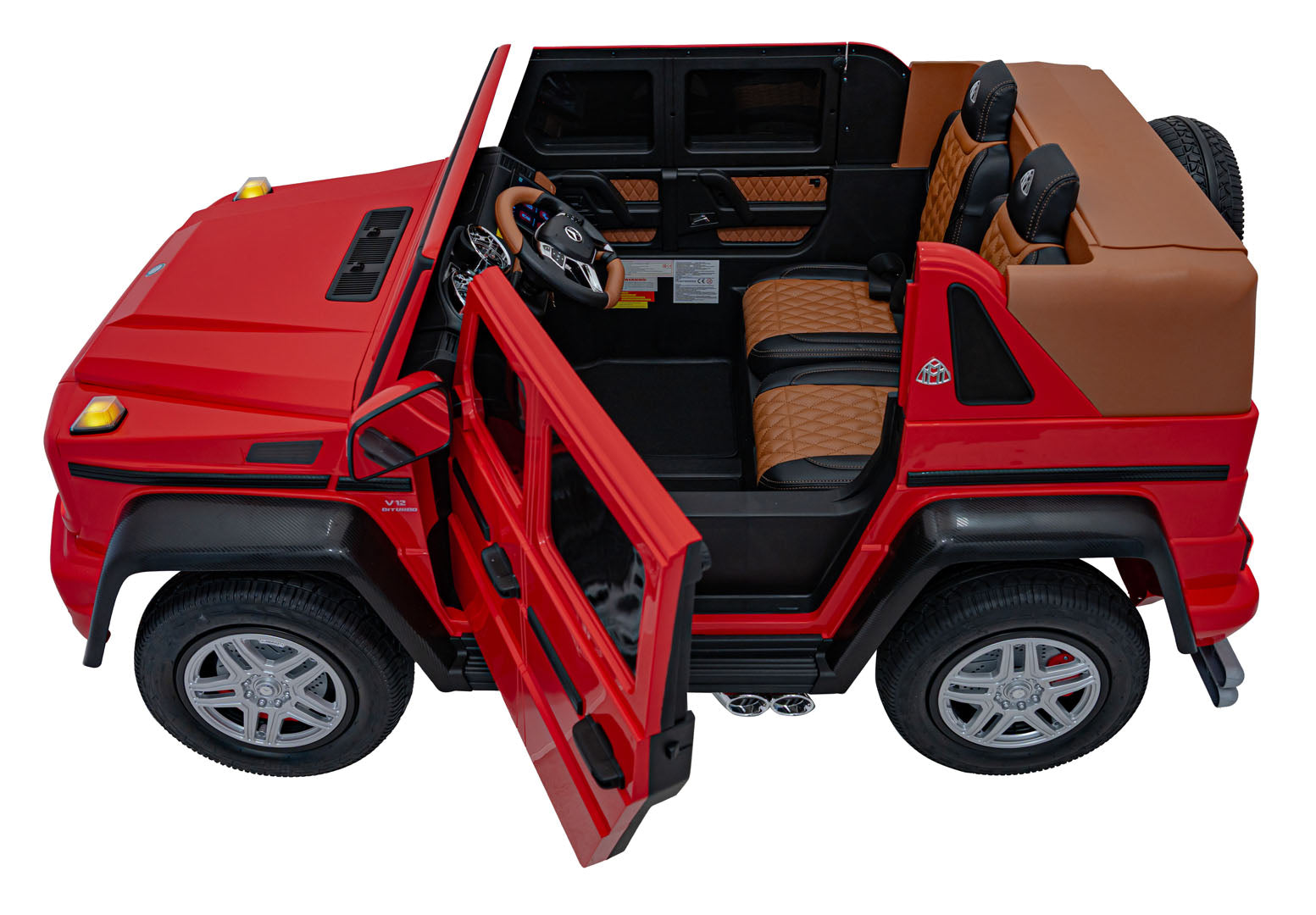 Licencirani auto na akumulator Mercedes Benz MAYBACH G650 4x4 - dvosjed - crveni
