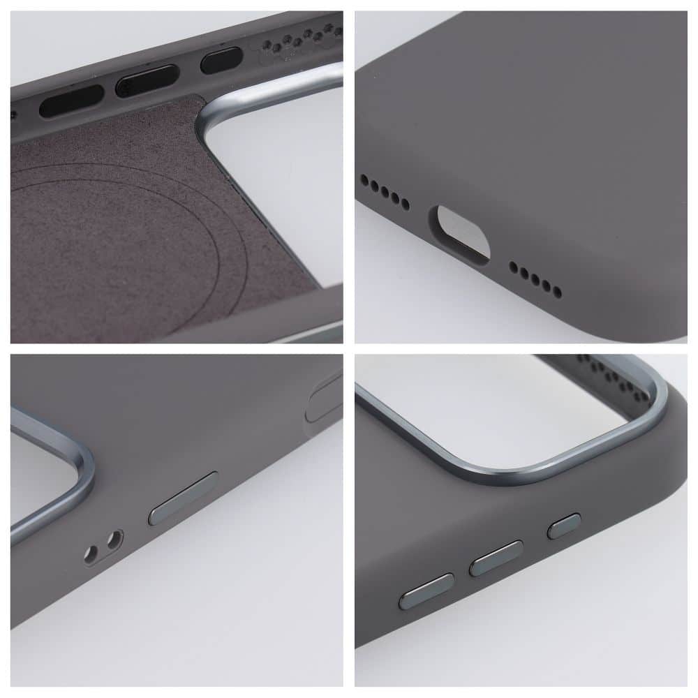 iPhone 17 Pro Max Forcell F-Protect Frame Premium maska kompatibilna s MagSafeom – siva