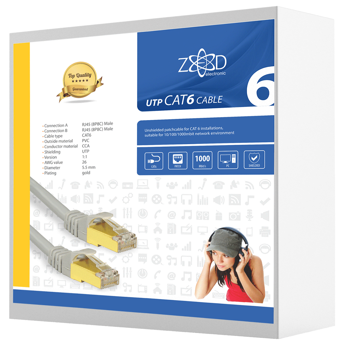 ZED electronic Mrežni FTP kabel, CAT6, 10 met - FTP6/10