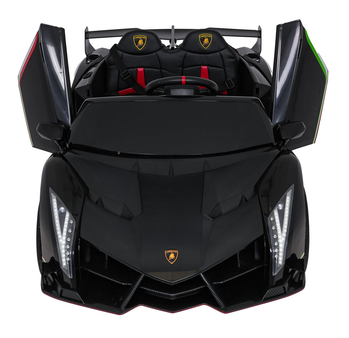 Licencirani auto na akumulator Lamborghini Veneno 4x4 - dvosjed - crni
