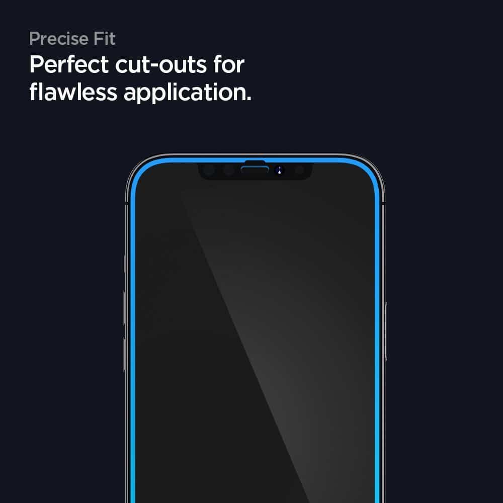 SPIGEN KALJENO STAKLO GLASS FC ZA IPHONE 12 PRO MAX CRNO