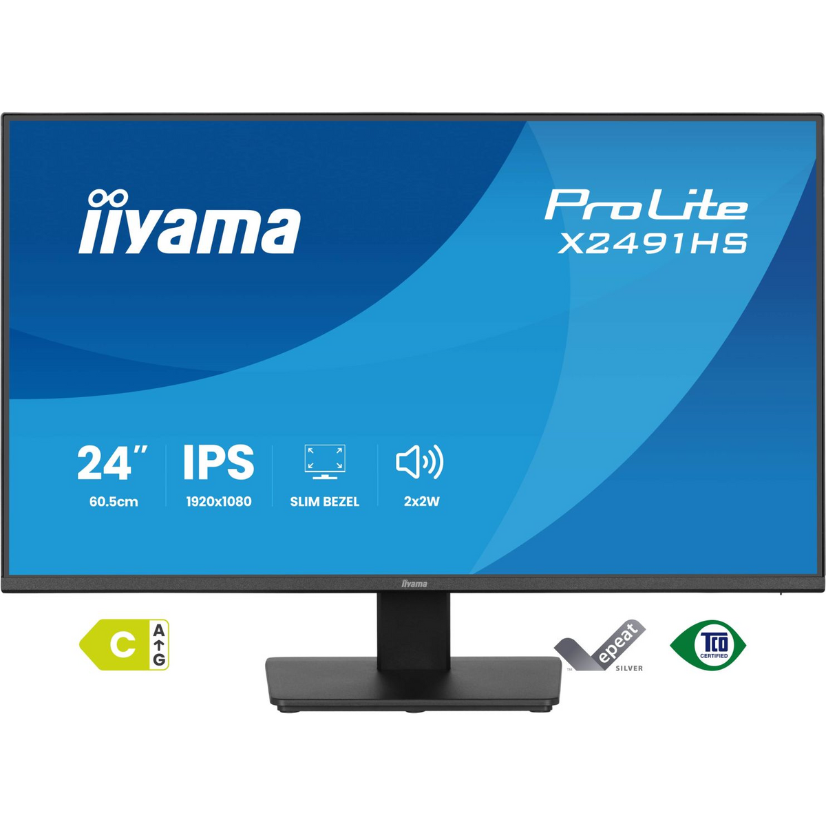iiyama ProLite X2491HS-B1 računalni monitor 60,5 cm (23.8") 1920 x 1080 pikseli Full HD LCD Crno
