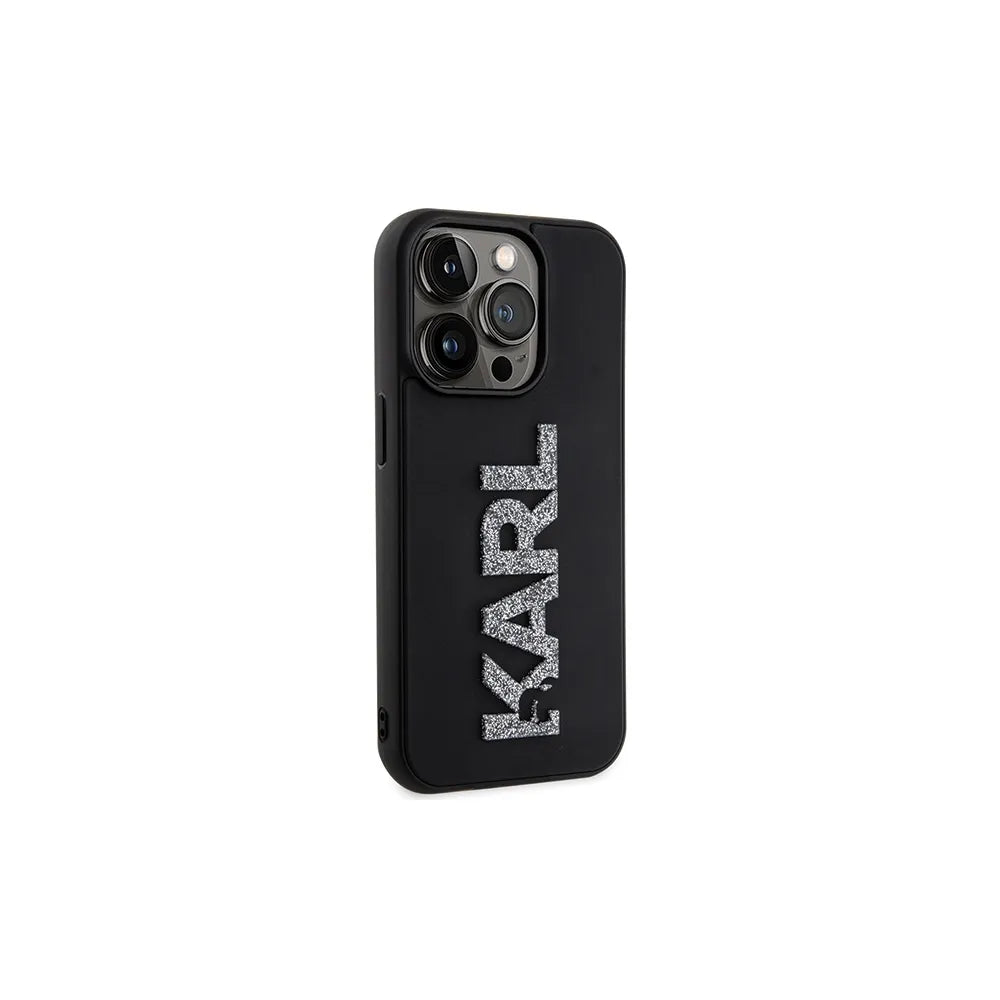 Originalna torbica KARL LAGERFELD Hardcase KLHCP15X3DMBKCK za iPhone 15 PRO MAX (3D Logo Glitter / crna)