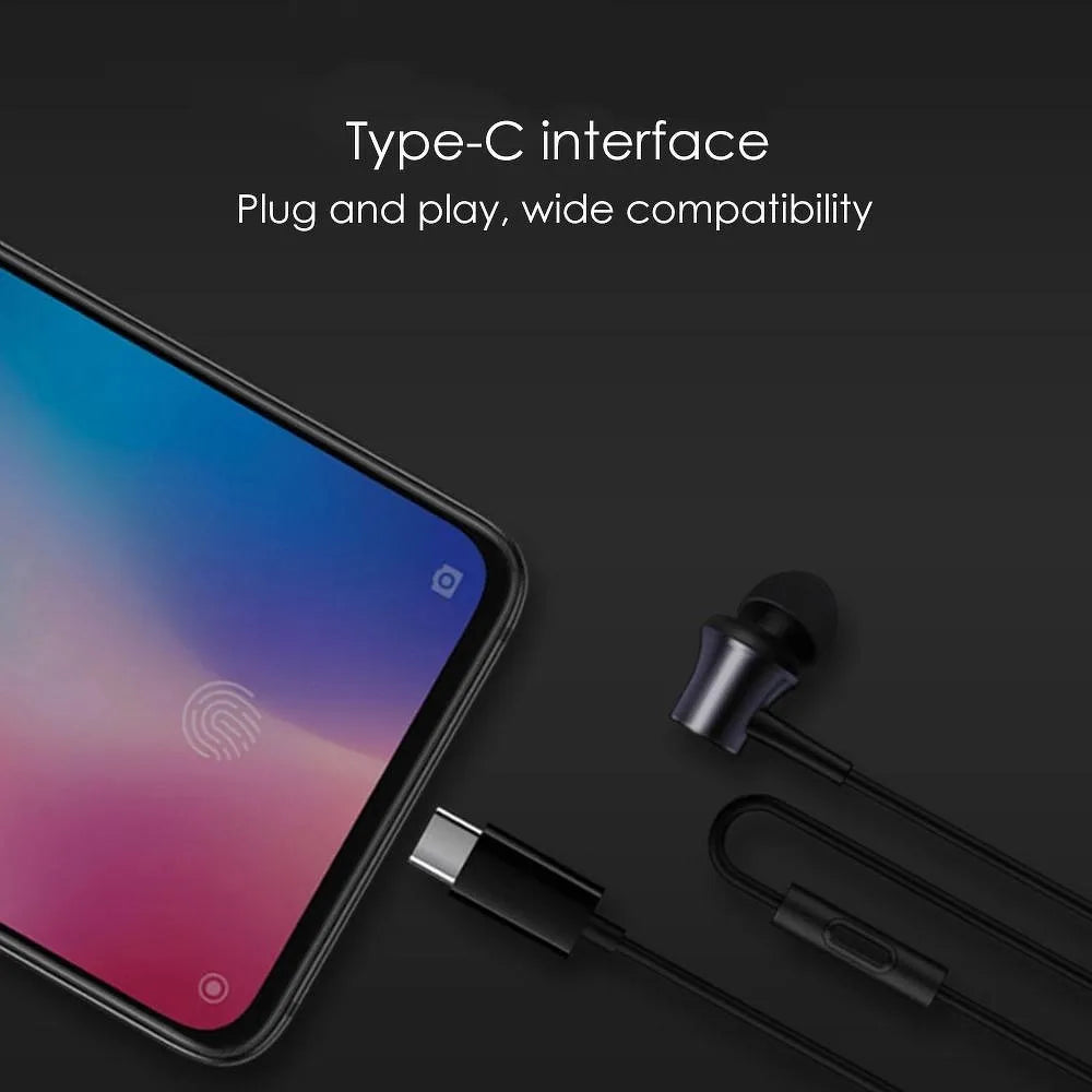 Originalne Xiaomi HSEJ04WM USB-C stereo slušalice crne