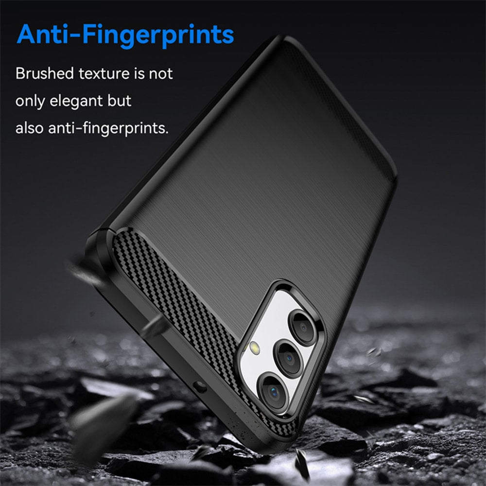 Techsuit Carbon Silicone maska za Samsung Galaxy A15 4G / A15 5G – crna