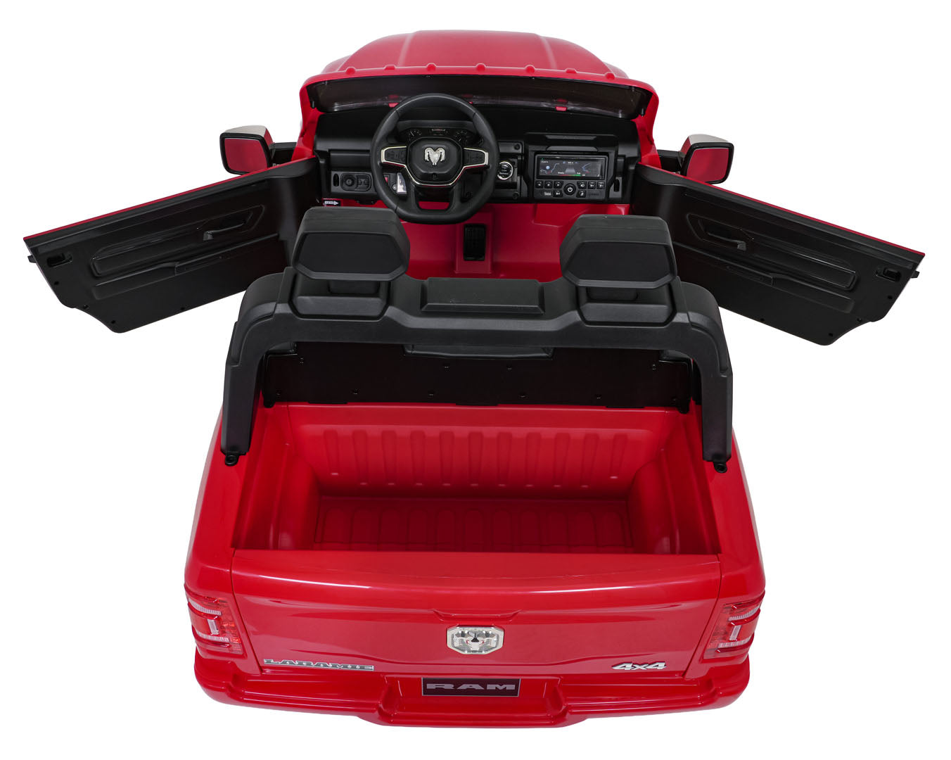 Licencirani auto na akumulator RAM 3500 - dvosjed - crveni