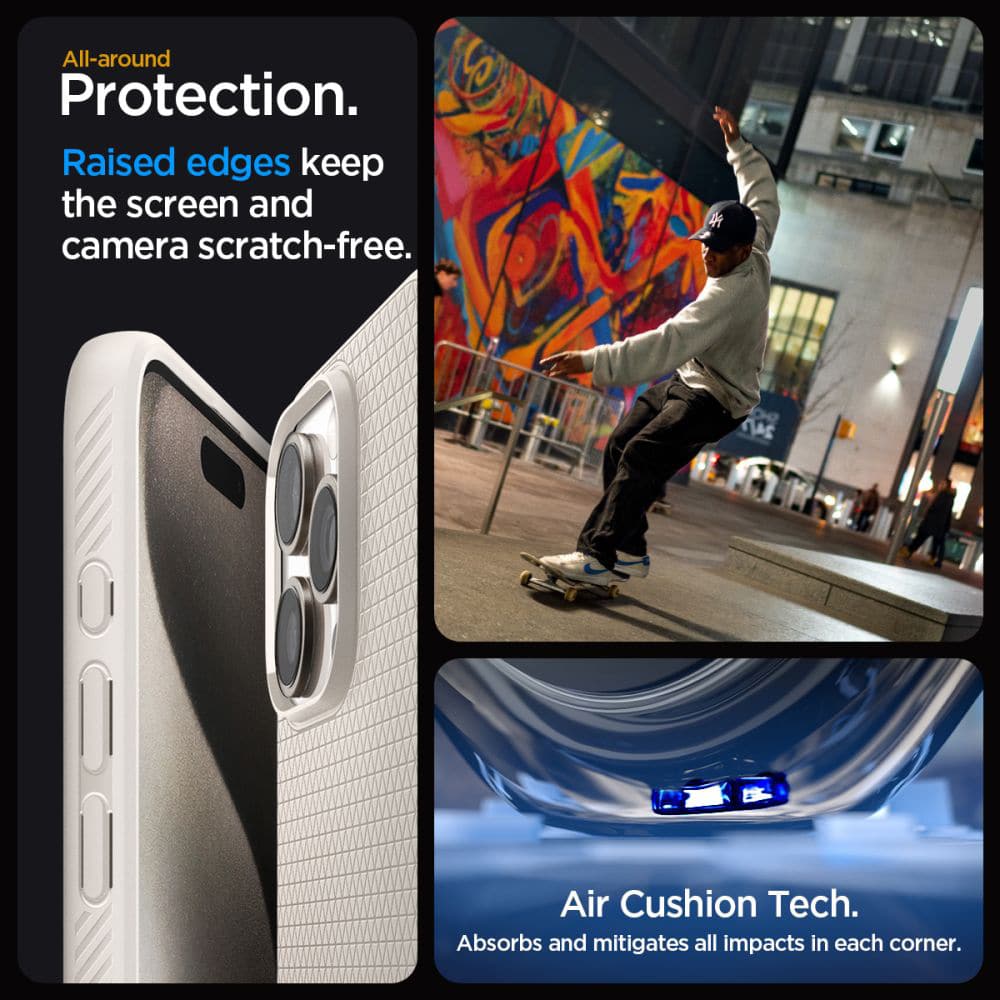 Spigen LIQUID AIR maska za iPhone 15 Pro Max ACS07212 - Natural Titanium