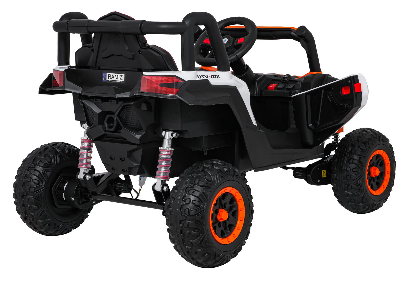 Buggy na akumulator Madman UTV-MX 4x4 - bijelo/narančasti