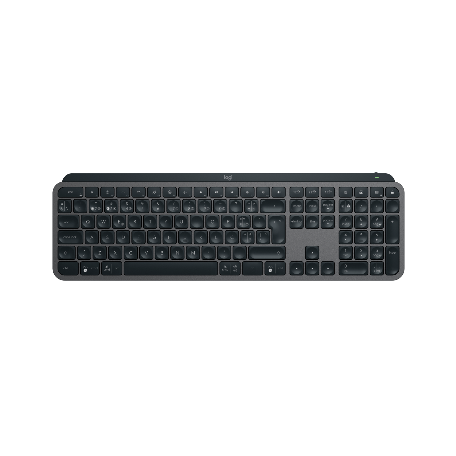 Logitech MX Keys S tipkovnica RF bežični + Bluetooth QWERTY Portugalski Grafit
