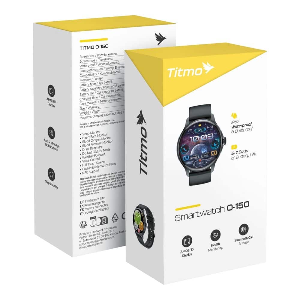 Pametni sat TITMO O-150 (AMOLED display- bluetooth poziv) crni