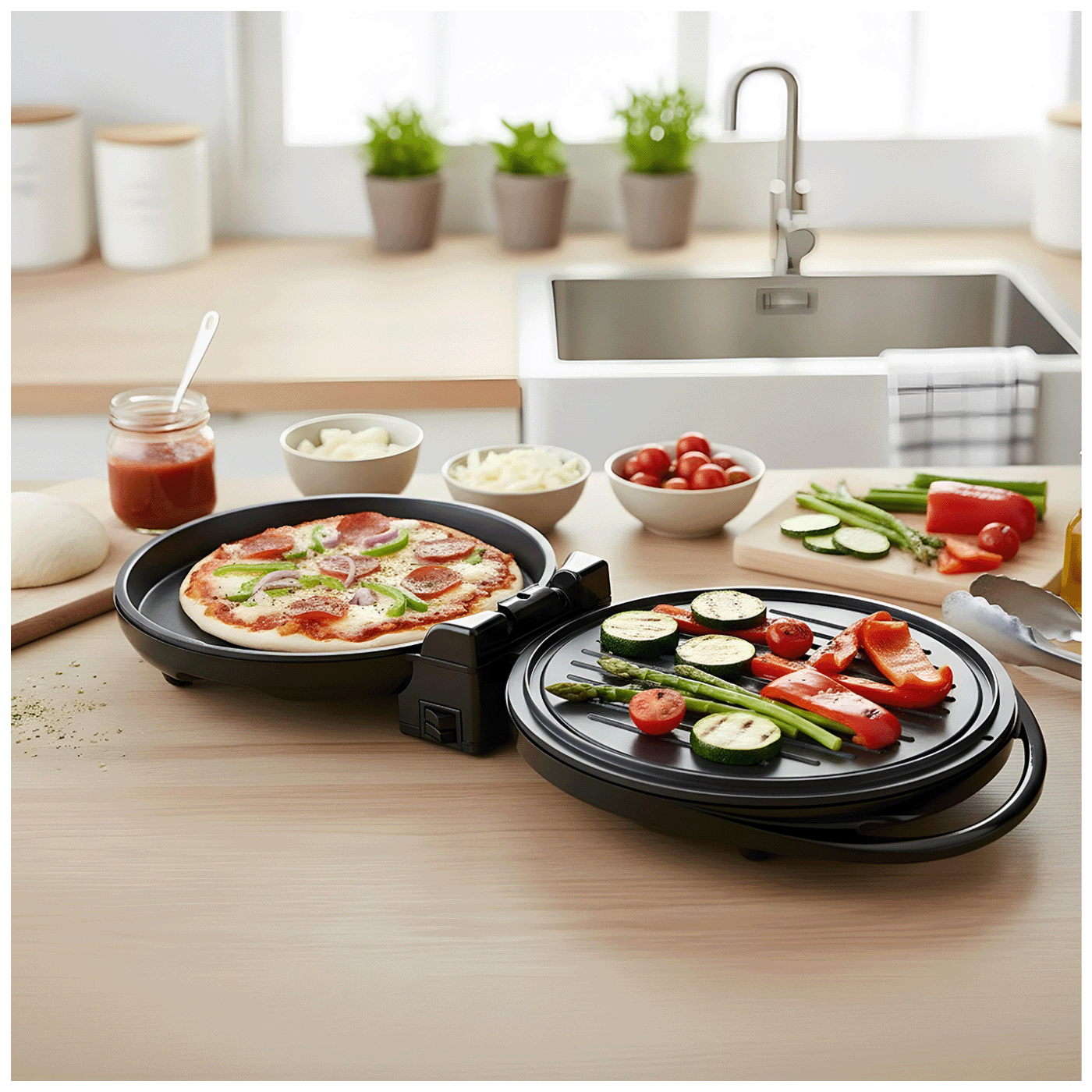 Zilan Pizza pekač, aparat za tost, sendvič, palačinke i roštilj - ZLN7890
