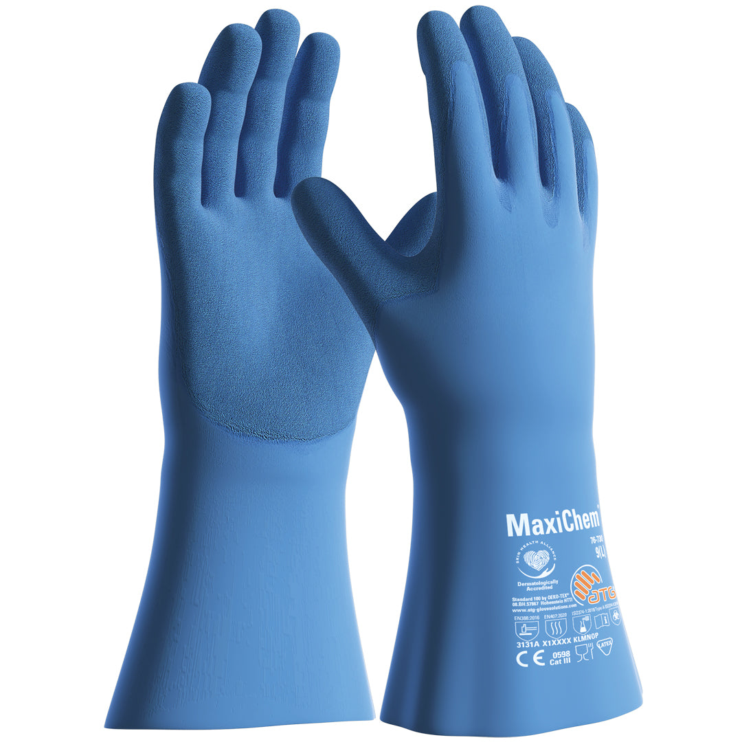 ATG MaxiChem Latex duga plava rukavica 35